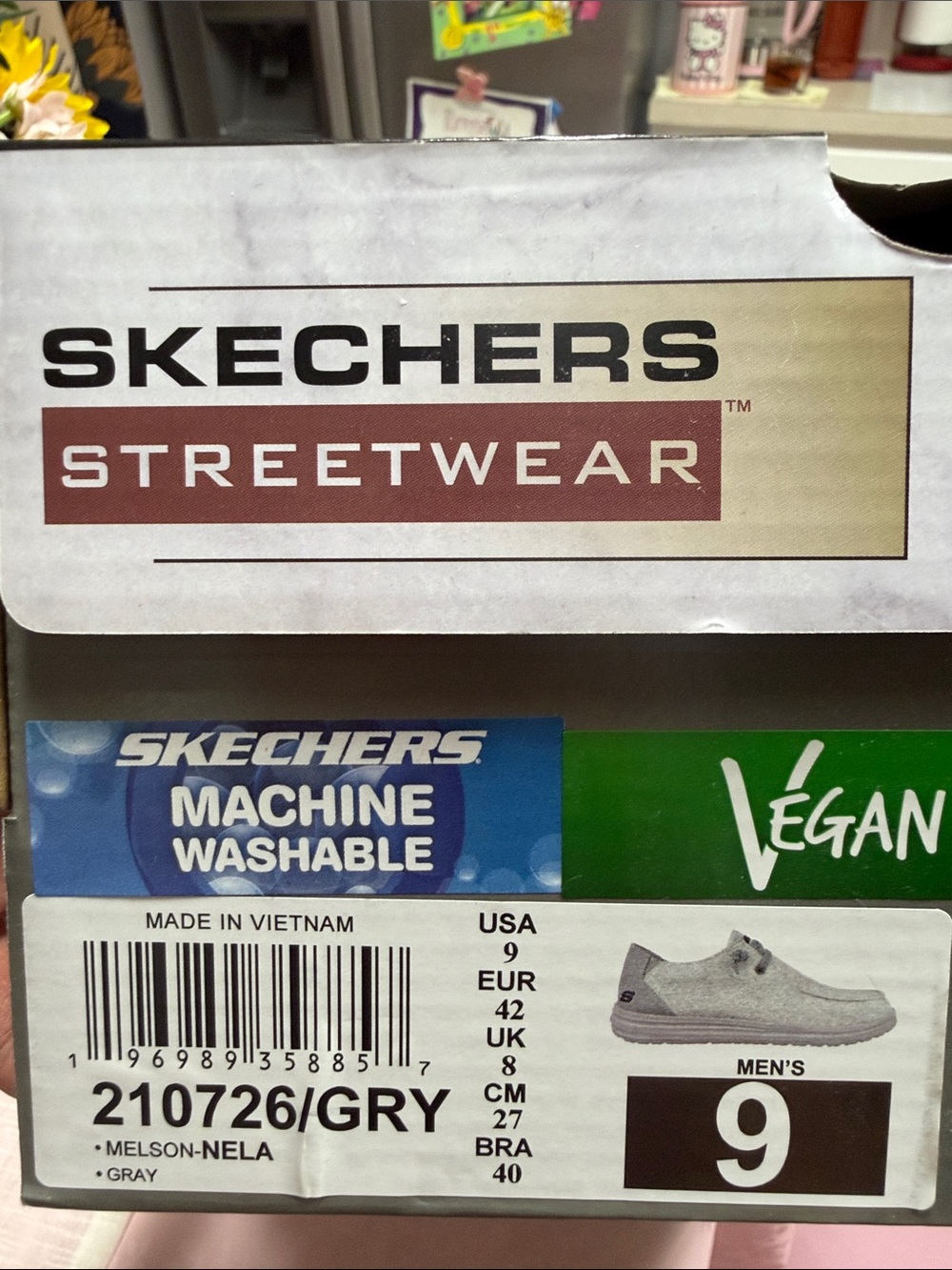 Skechers Gray Slip-On Knit Casual Sneakers - Picture 8 of 9